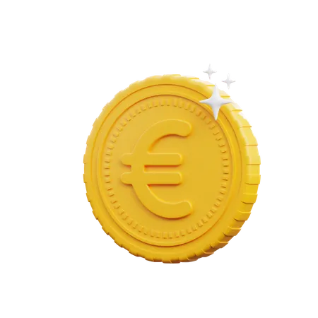 Pièce en euros  3D Icon