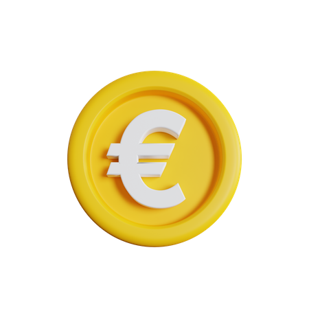 Pièce en euros  3D Icon