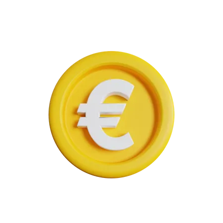 Pièce en euros  3D Icon