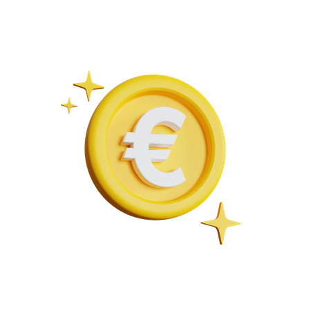 Pièce en euros  3D Icon