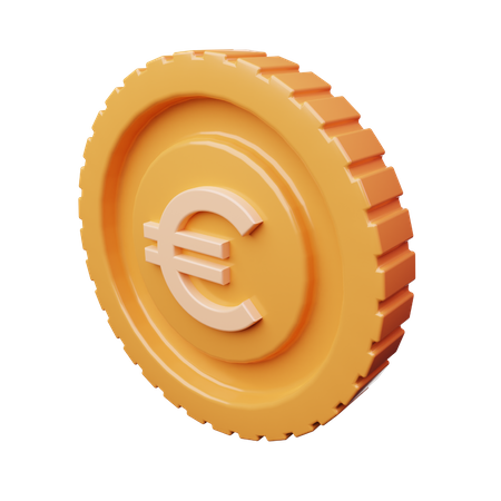 Pièce en euros  3D Icon