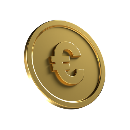 Pièce en euros  3D Icon