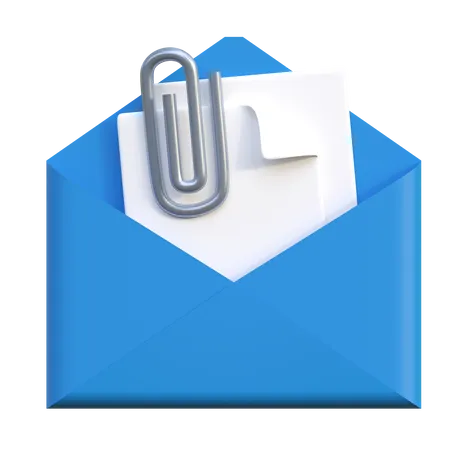 Pièce jointe au courrier  3D Icon