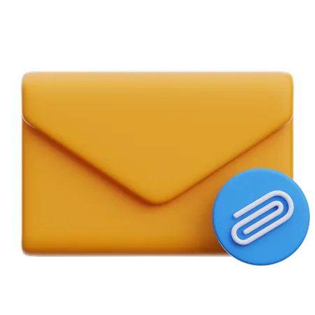 Pièce jointe de courrier électronique  3D Icon