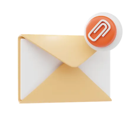 Pièce jointe de courrier électronique  3D Icon