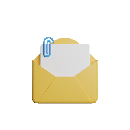 Joindre un courrier  3D Icon