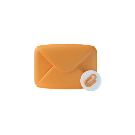 Courrier en pièce jointe  3D Icon