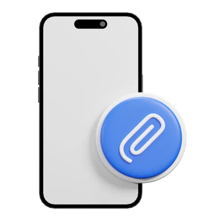 Pièce jointe téléphone  3D Icon