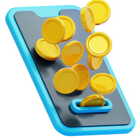 Pièce de monnaie mobile  3D Icon