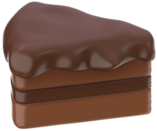 Piece of chocolate cake  3D Icon