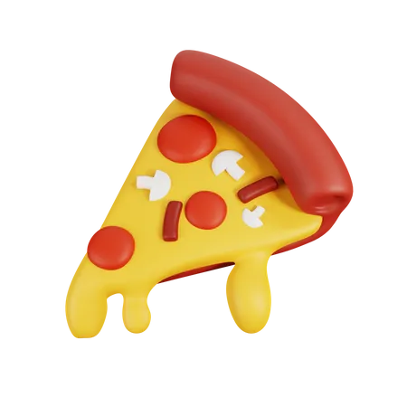 Piece Of Pizza 3D Illustration