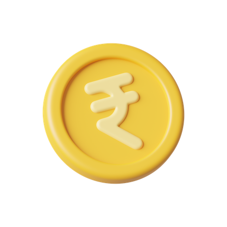 Pièce de monnaie roupie  3D Icon