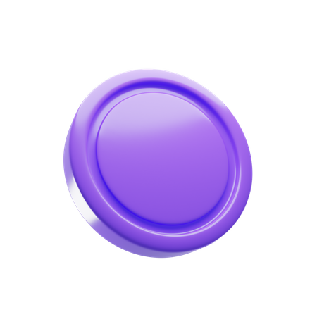 Pièce violette  3D Icon