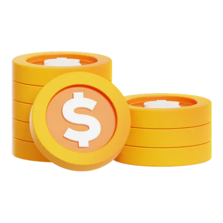 Pièces de monnaie  3D Icon