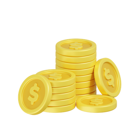 Pièces de monnaie  3D Icon