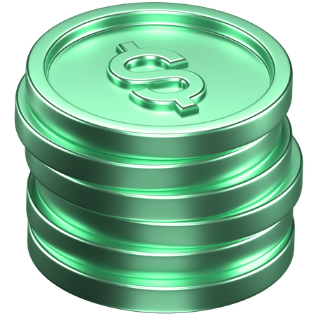 Pièces de monnaie  3D Icon