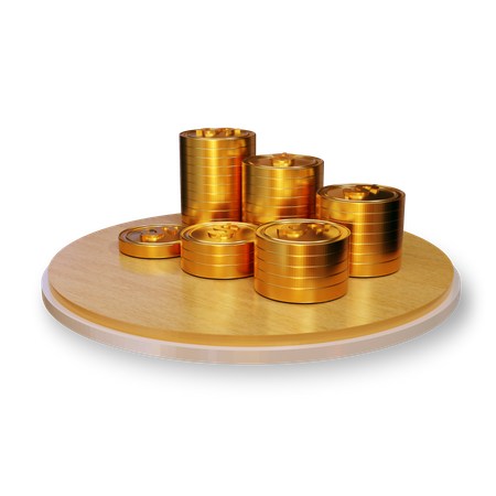 PIÈCES D'OR  3D Illustration