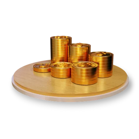 PIÈCES D'OR  3D Illustration