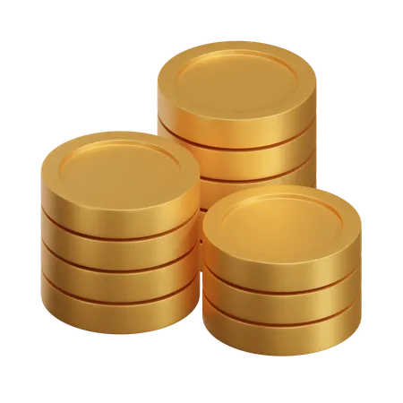 Pile de pièces de monnaie  3D Icon