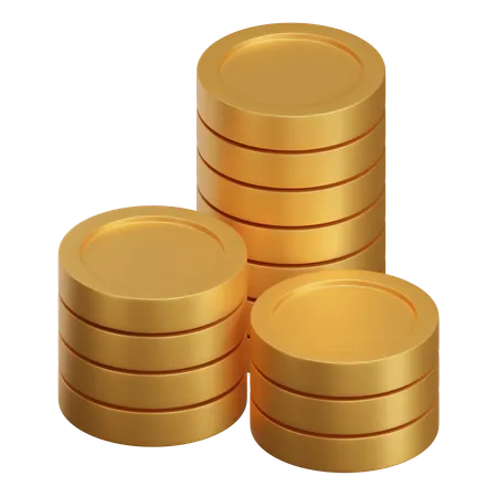 Pile de pièces de monnaie  3D Icon