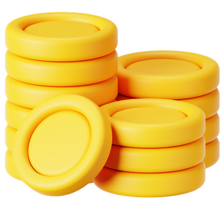 Pile de pièces de monnaie  3D Icon