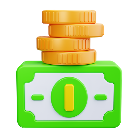 Pile de pièces de monnaie  3D Icon