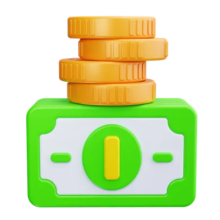 Pile de pièces de monnaie  3D Icon