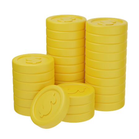 Pile de pièces de monnaie  3D Icon