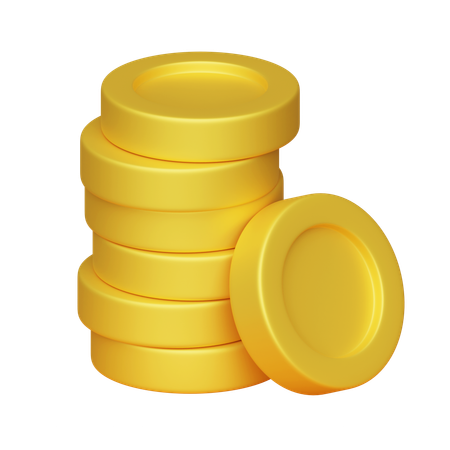 Pile de pièces de monnaie  3D Icon