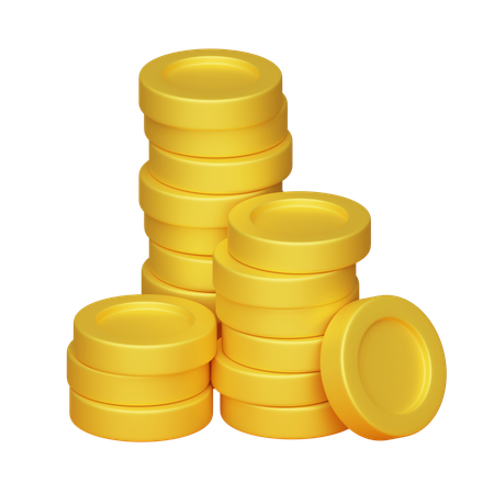 Pile de pièces de monnaie  3D Icon