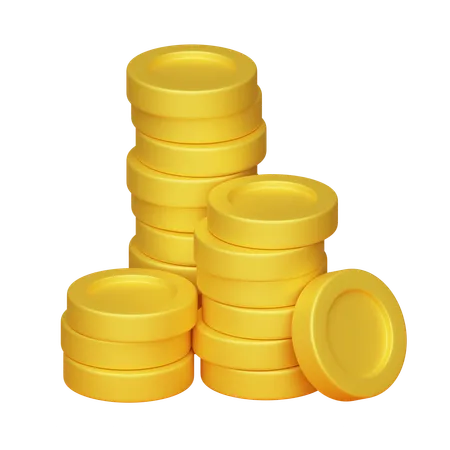 Pile de pièces de monnaie  3D Icon