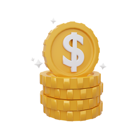 Pièces de monnaie  3D Icon
