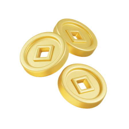 Pièces de monnaie chinoises  3D Icon