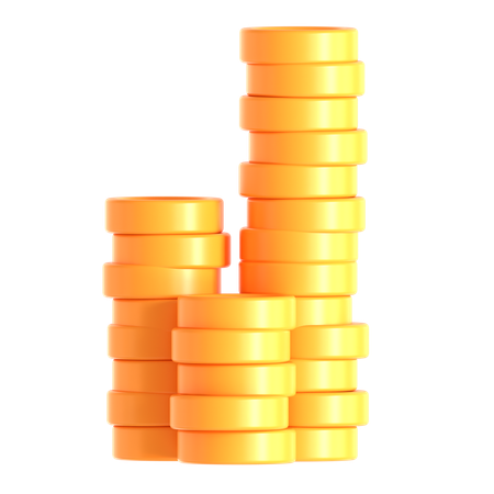 Pièces d'un dollar  3D Icon