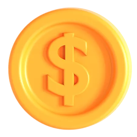 Pièces d'un dollar  3D Icon