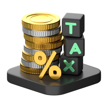 Pièces d'impôt  3D Icon