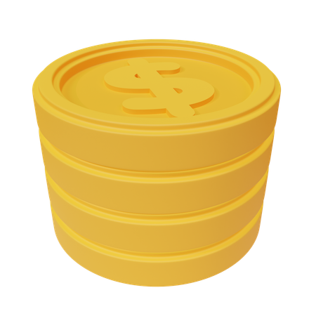 Pièces d'un dollar  3D Icon