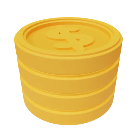 Pièces d'un dollar  3D Icon