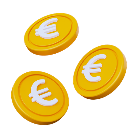 Pièces en euros  3D Icon