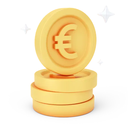 Pièces en euros  3D Icon