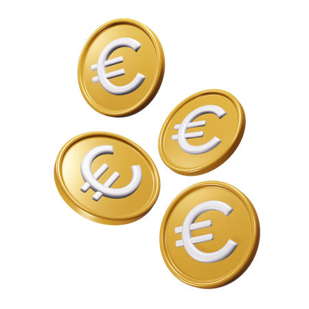 Pièces en euros  3D Icon