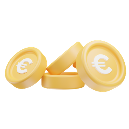 Pièces en euros  3D Icon