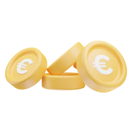 Pièces en euros  3D Icon