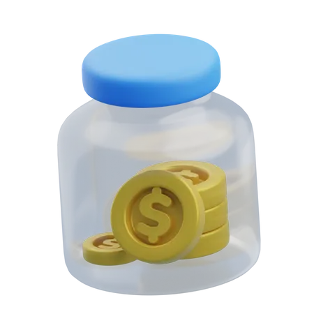 Pot de pièces de monnaie  3D Icon