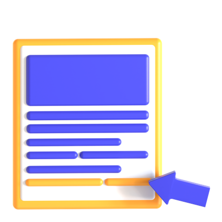 Texte de pied de page  3D Icon