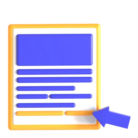 Texte de pied de page  3D Icon