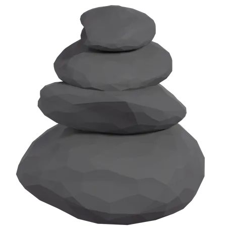Piedra equilibrada  3D Illustration