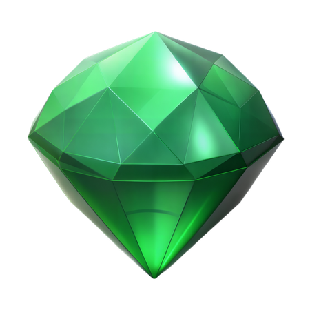 Piedra preciosa esmeralda  3D Icon