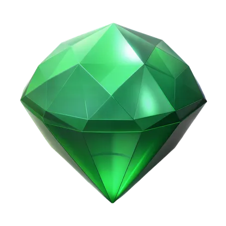 Piedra preciosa esmeralda  3D Icon