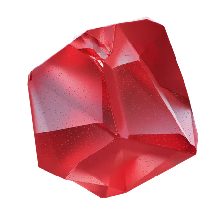 Piedra preciosa roja  3D Icon